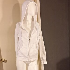 Champion Women's Zip-Up White Hoodie